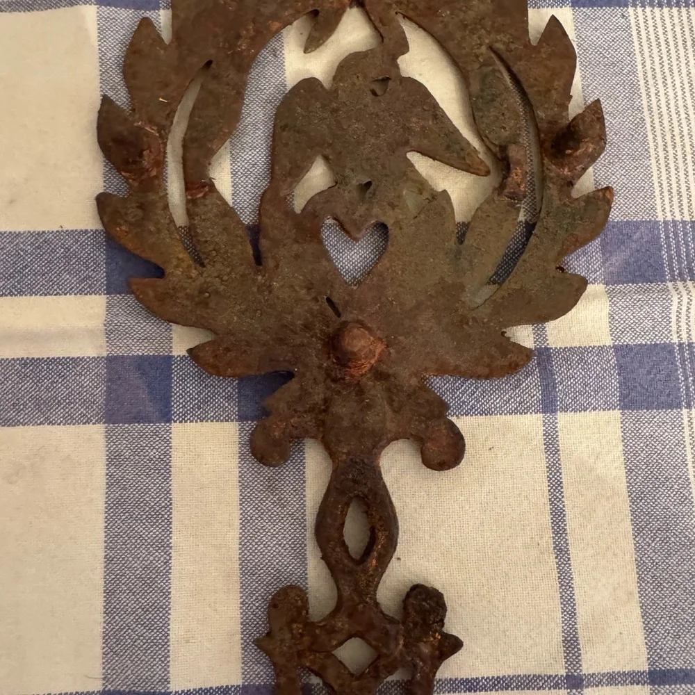 Vintage Cast Iron Trivet with Eagle Design